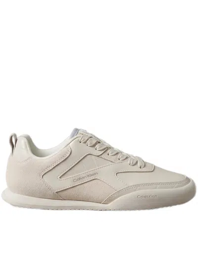 Calvin Klein Low Pro Runner Laceup Lth Croco In White
