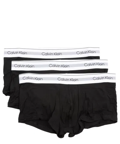 Calvin Klein Low Rise 3 Pack Boxer In Black