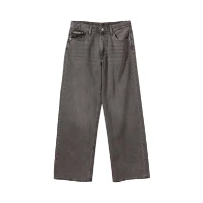 Pre-owned Calvin Klein Low Rise Baggy Jean 'grey Dove' | Women's Size 25 In Gray