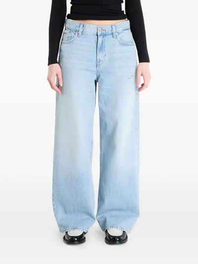 Calvin Klein Low-rise Baggy Jeans In Blue