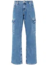 Calvin Klein Low-rise Cargo Jeans In Blue
