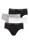 Calvin Klein Low Rise Hip Briefs In Uen Wh/bl/gh