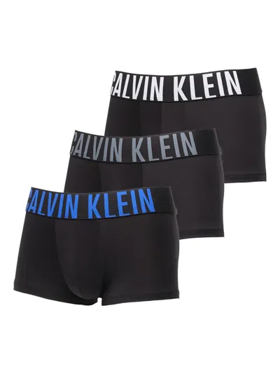 Calvin Klein Low-rise Logo-waistband Boxers (pack Of Three) In Black