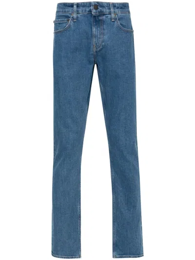 Calvin Klein Low-rise Slim Fit Jeans In Blue