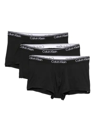 Calvin Klein Low Rise Trunk 3-pack In Black
