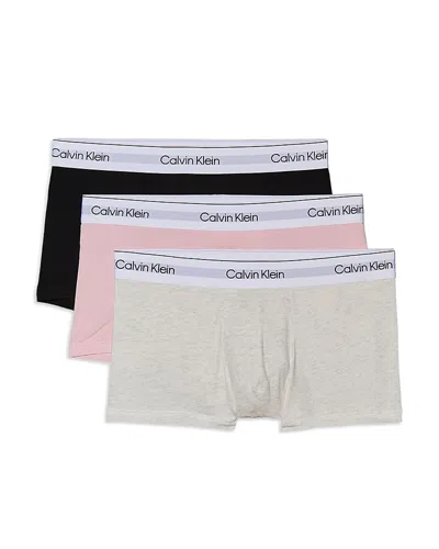 Calvin Klein Low Rise Trunks, Pack Of 3 In Multi