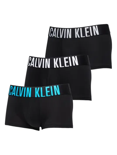 Calvin Klein Low-rise Trunks (pack Of Three) In Black