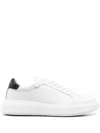 Calvin Klein Low Top Lace Up Lth Sneakers In White
