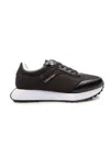 Calvin Klein Low Top Lace Up Sneakers W/padding In Nero