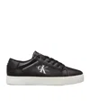 Calvin Klein Sleek Black Sports Sneakers With Eco-friendly Touch In Black
