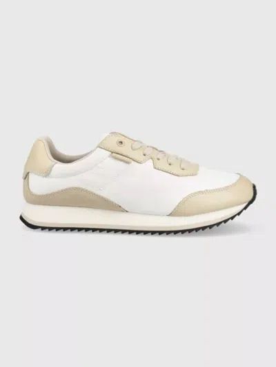 Calvin Klein Low Top Shoes In Beige