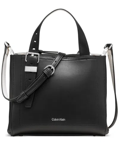 Calvin Klein Lowen Adjustable Crossbody In Blk Wht