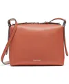 Calvin Klein Lowen Crossbody Bag In Chili Spice,cherub White
