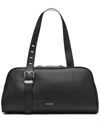 Calvin Klein Lowen Satchel Bag In Black,white