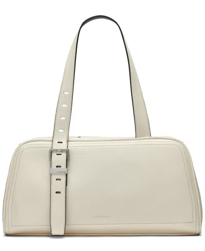 Calvin Klein Lowen Satchel Bag In Cherub White,black