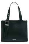Calvin Klein Lowen Tote Bag In Black/white