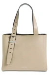 Calvin Klein Lowen Tote Bag In Silv Mink/plum
