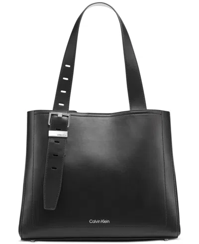 Calvin Klein Lowen Tote In Blk Wht