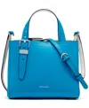 Calvin Klein Lowen Triple Compartment Adjustable Crossbody In Blue