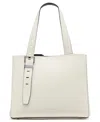 Calvin Klein Lowen Triple Compartment Adjustable Tote In White,black