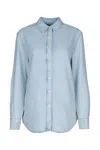Calvin Klein Ls Lw Denim Shirt In Aj Denim Light