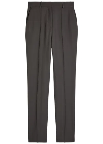 Calvin Klein Lucia Slim-leg Wool Trousers In Black