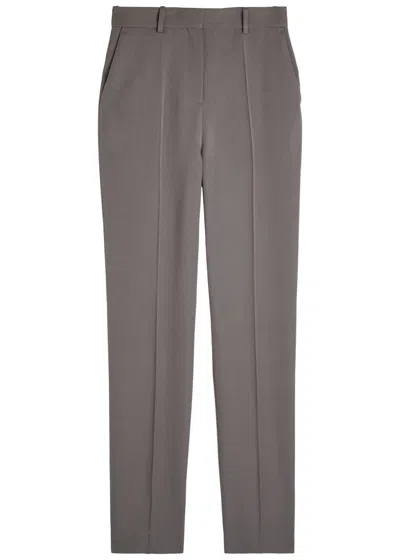 Calvin Klein Lucia Slim-leg Wool Trousers In Gray