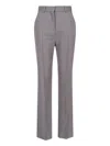 Calvin Klein Straight Leg Trousers With Belt Loops And Pockets In Gray