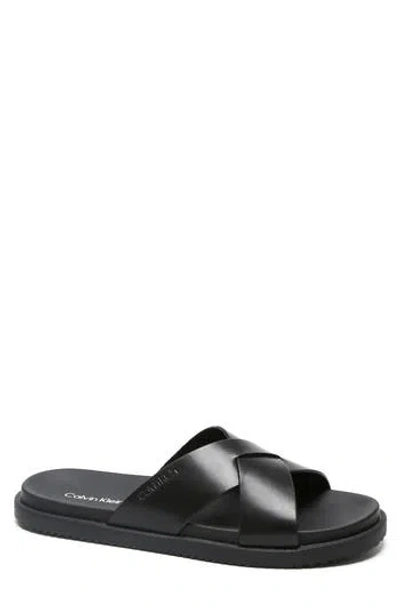 Calvin Klein Lusako Slide Sandal In Black