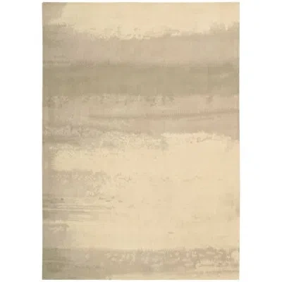 Calvin Klein Luster Wash Abstract Hand Tufted Wool Dune Ivory Area Rug