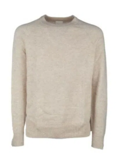 Calvin Klein Luxury Wool Cn Sweater Sweater In Beige