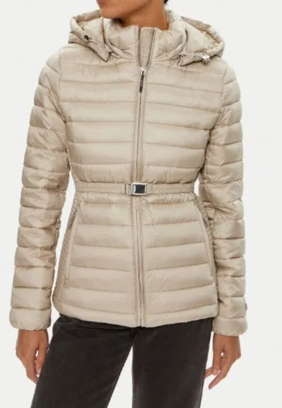 Calvin Klein Lw Padded Waist Shocking Jacke In Beige