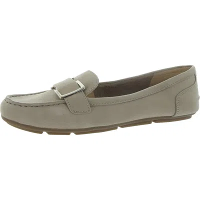 Calvin Klein Lydia Womens Slip On Flat Moccasins In Grey