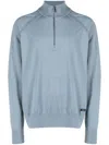 Calvin Klein Quarter Zip Sweatshirt Blue In Blue