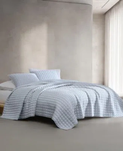Calvin Klein Lyocell Solid Quilt Sets In Aluminum Gray