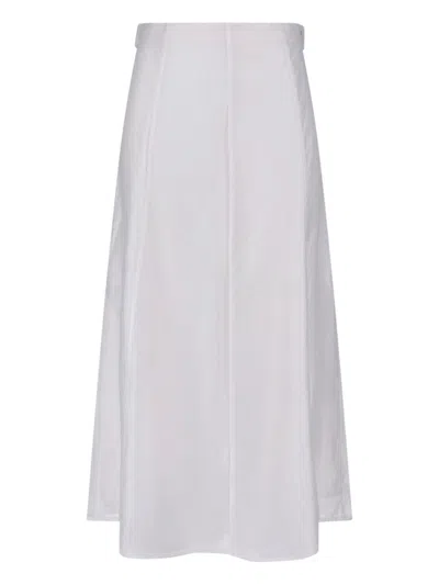 Calvin Klein Lyocell-blend Mini Skirt In White