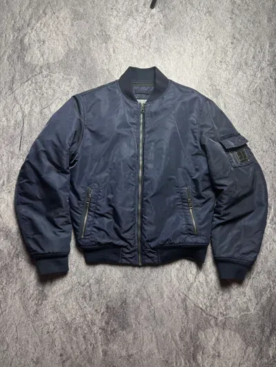 Pre-owned Calvin Klein Ma-1 Military Raf Simons Style Bomber Jacket In Blue