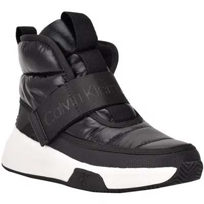 Calvin Klein Mabon Womens Nylon Slip-on Casual And Fashion Sneakers In Black