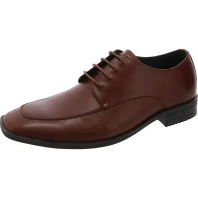 Calvin Klein Malley 2 Mens Leather Lace-up Oxfords In Brown