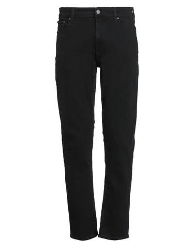 Calvin Klein Man Jeans Black Size 30w-30l Cotton, Polyester, Modal, Elastane In Blue