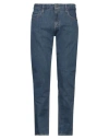 Calvin Klein Man Jeans Blue Size 34w-32l Cotton, Elastane, Recycled Cotton In Blue