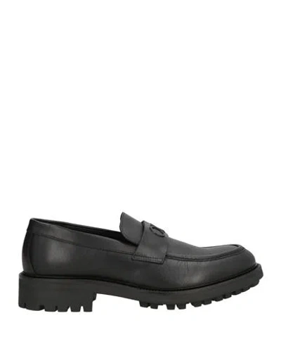 Calvin Klein Man Loafers Black Size 12 Leather