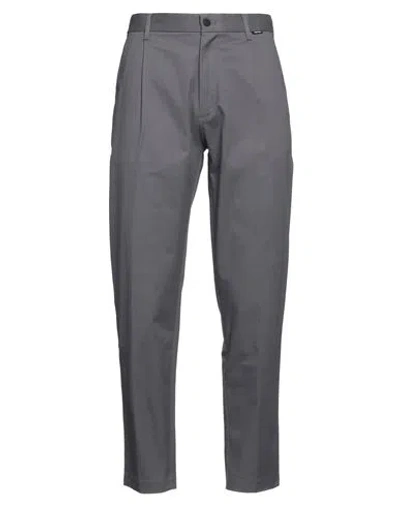 Calvin Klein Man Pants Grey Size S Cotton, Elastane In Gray