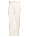Calvin Klein Man Pants Ivory Size 34w-32l Cotton In White