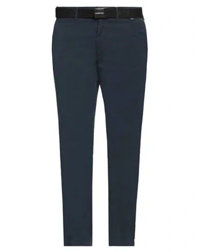 Calvin Klein Man Pants Navy Size 28w-32l Cotton, Elastane In Navy Blue