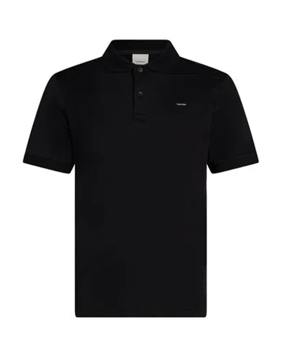 Calvin Klein Man Polo Shirt Black Size L Cotton