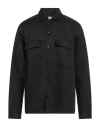 Calvin Klein Man Shirt Black Size Xl Lyocell, Linen In Black