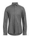 Calvin Klein Man Shirt Grey Size 16 Cotton In Gray