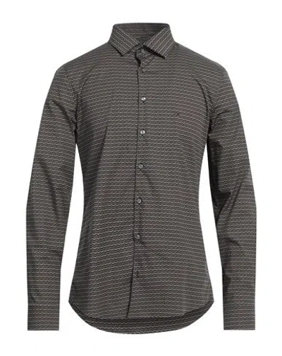 Calvin Klein Man Shirt Khaki Size 16 Cotton, Elastane In Beige
