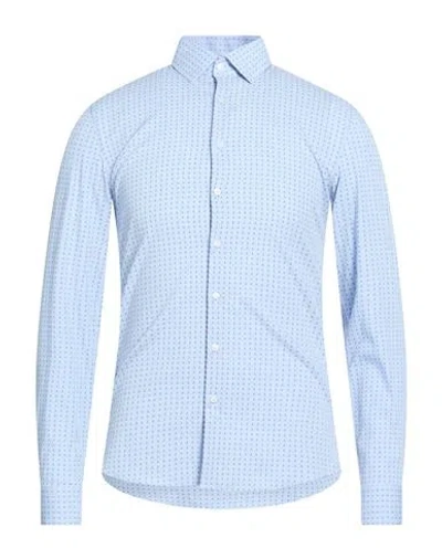 Calvin Klein Man Shirt Light Blue Size 15 Cotton, Elastane In Multi